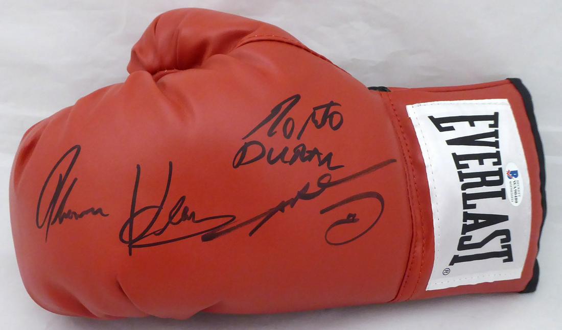 Boxing Greats Autographed Red Everlast Boxing Glove (1 of 1)