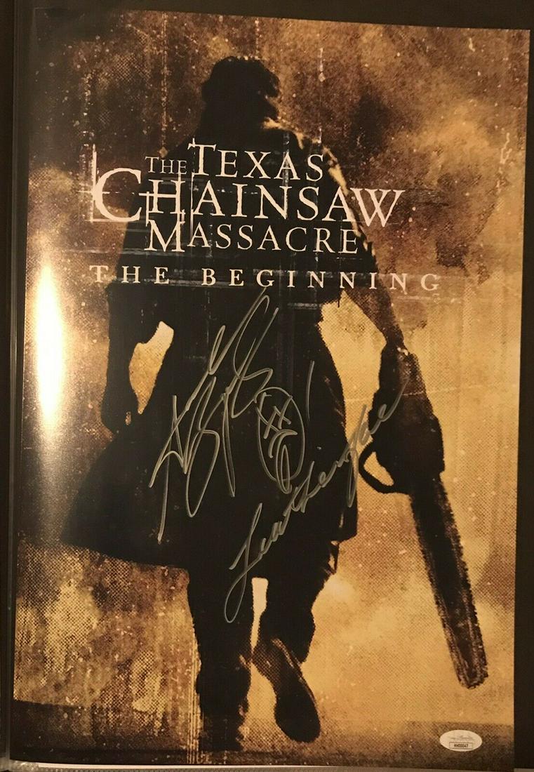 Texas Chainsaw Massacre Signed Poster. JSA COA (1 of 1)