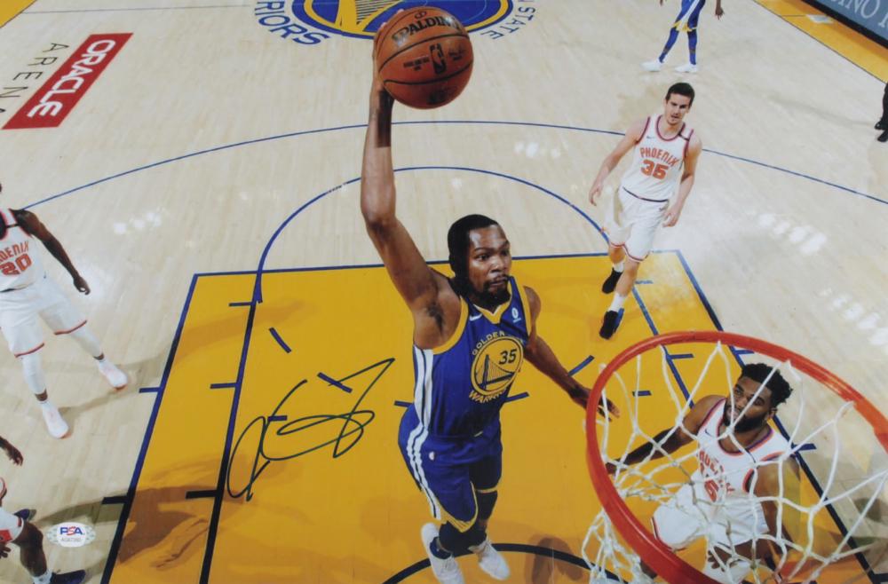 Kevin Durant Signed Warriors 12x18 Photo (PSA COA) (1 of 1)