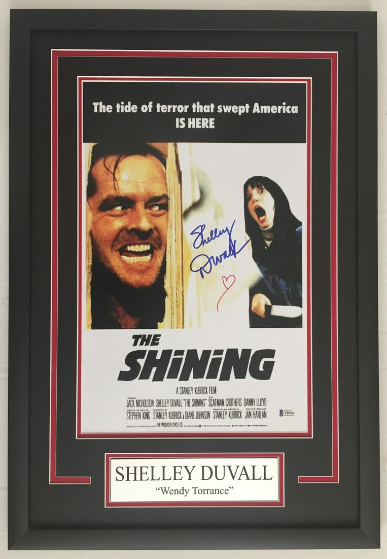 Shelley Duvall Autograph Signed The Shining 11x17 Movie: Shelley Duvall Autograph Signed The Shining 11x17 Movie Poster Framed - BAS COA