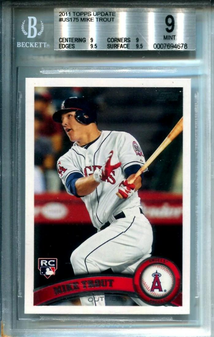 MIKE TROUT ROOKIE CARD - 2011 TOPPS UPDATE (BECKETT) (1 of 2)