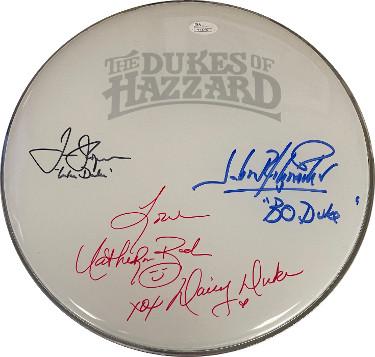 Dukes of Hazzard signed 3 Sig 12 Inch Drum Head- Tom (1 of 1)
