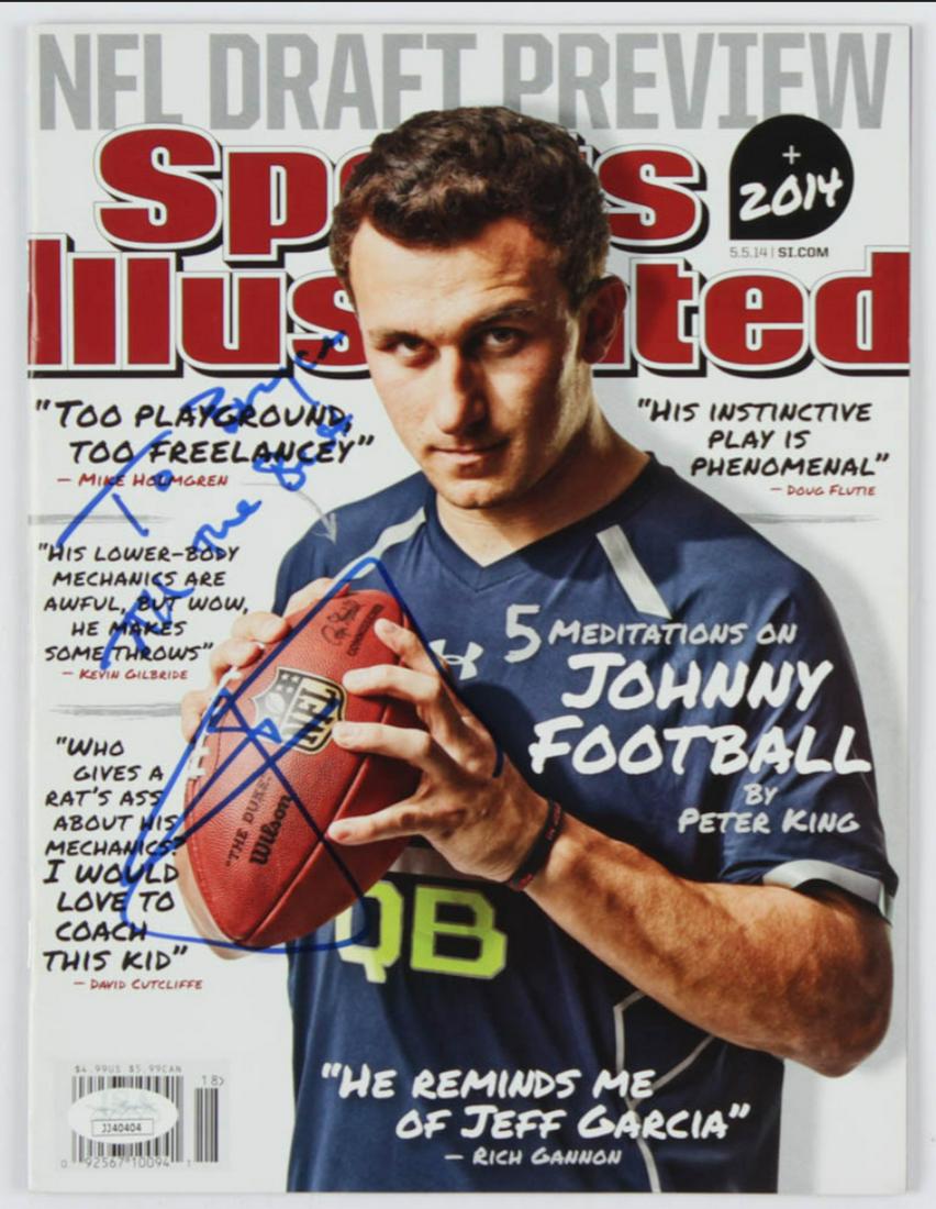 Johnny Manziel Signed 2014 Sports Illustrated Magazine (1 of 1)