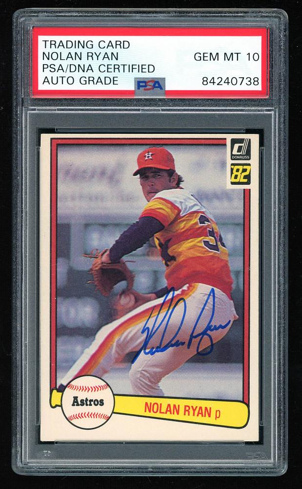 Nolan Ryan Signed 1982 Donruss #419 (PSA Encapsulated) (1 of 1)