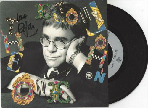 ELTON JOHN Signed UK Version 45 Vinyl Cover JSA LOA (1 of 2)