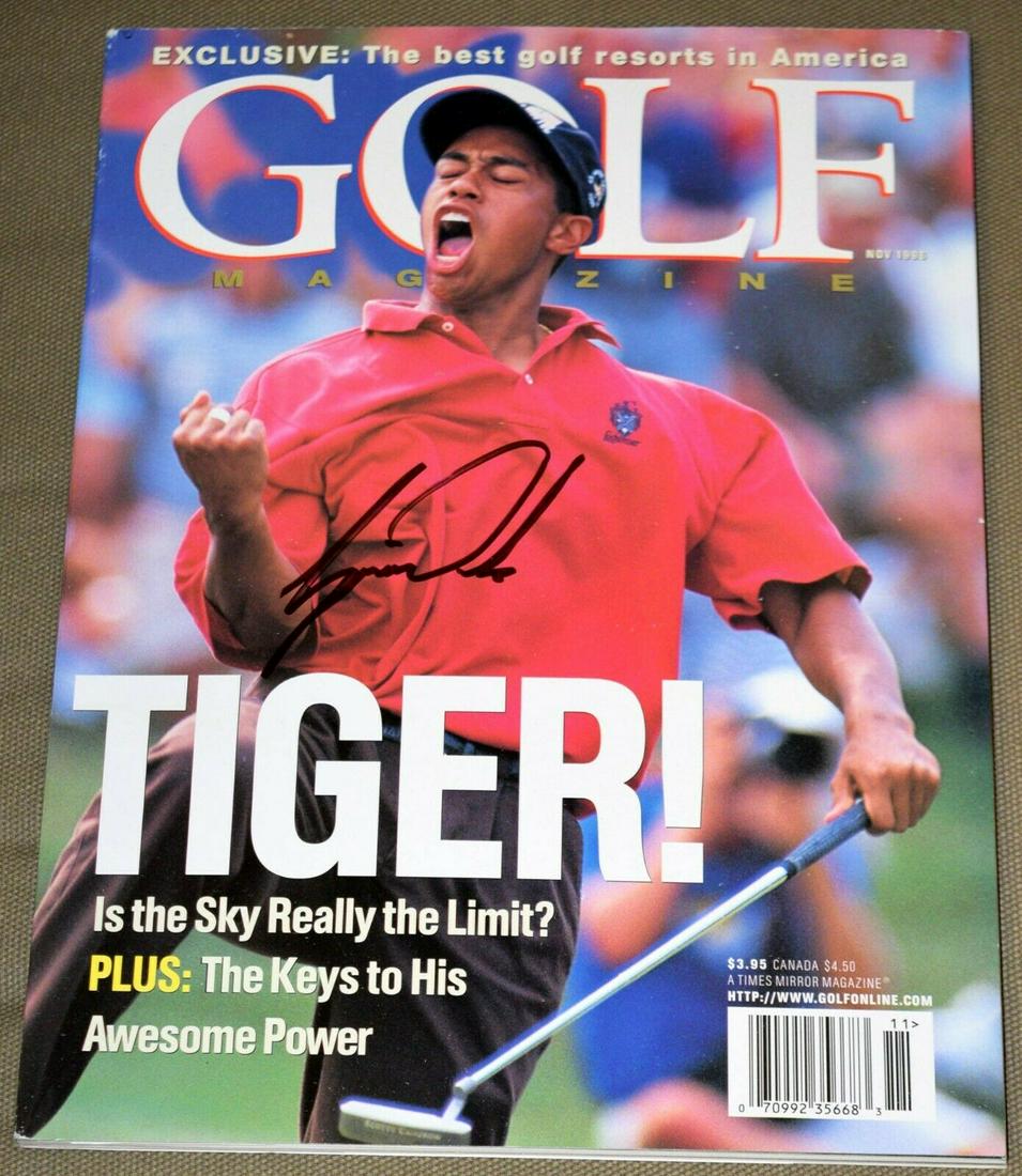 TIGER WOODS Signed GOLF Magazine PSA LOA (1 of 1)