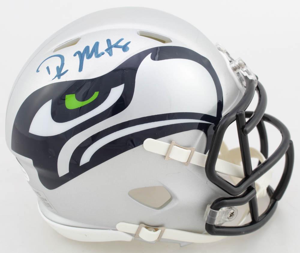 DK Metcalf Signed Seahawks AMP Atlernate Speed Mini (1 of 2)