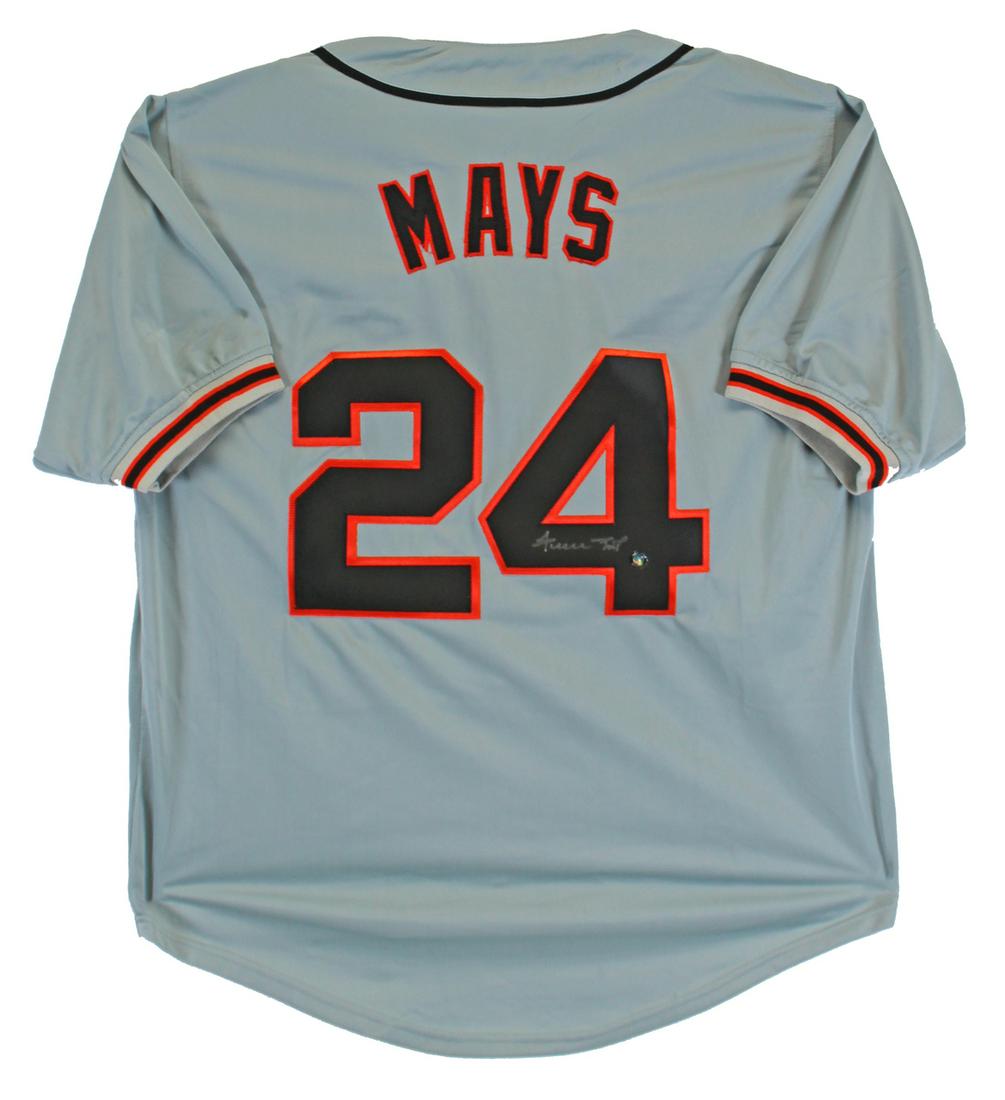 Willie Mays Authentic Signed Grey Pro Style Jersey (1 of 1)