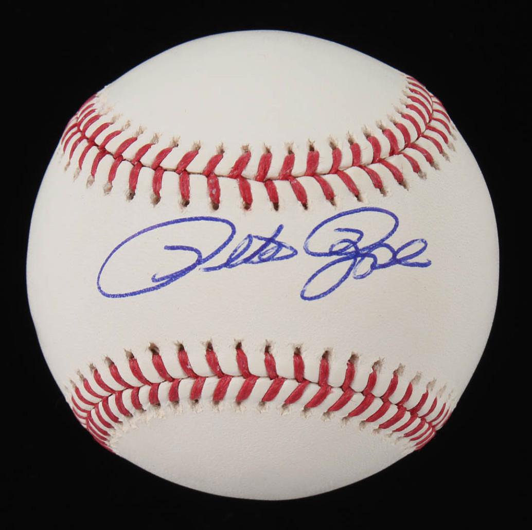 Pete Rose Signed OML Baseball (Fiterman Hologram) (1 of 1)