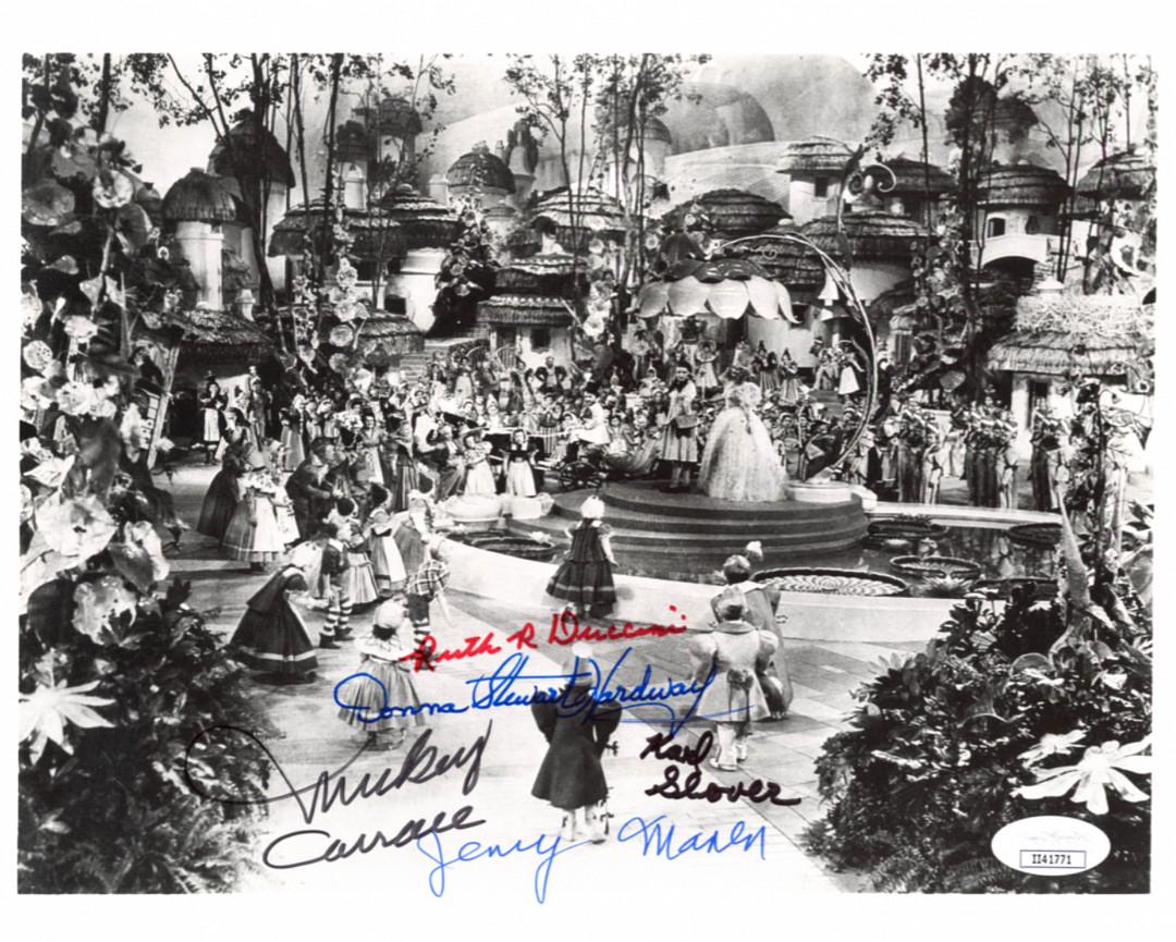 "The Wizard Of Oz" 8x10 Photo Cast-Signed by (5) with (1 of 1)