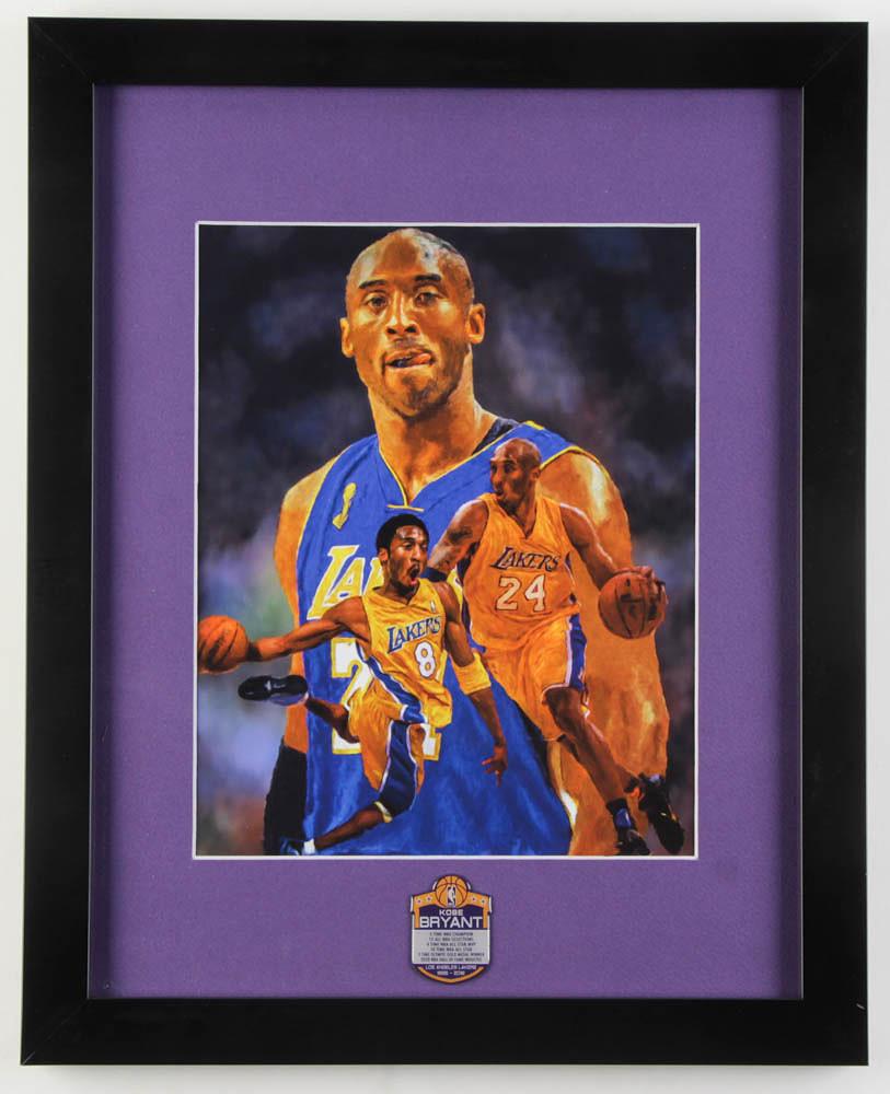 Kobe Bryant Lakers 12.5x15.5 Custom Framed Textured Art (1 of 1)