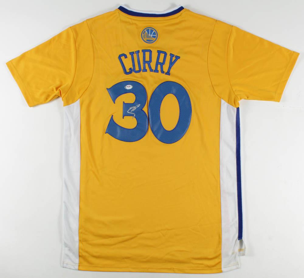 Stephen Curry Signed Warriors Jersey (PSA Hologram) (1 of 2)