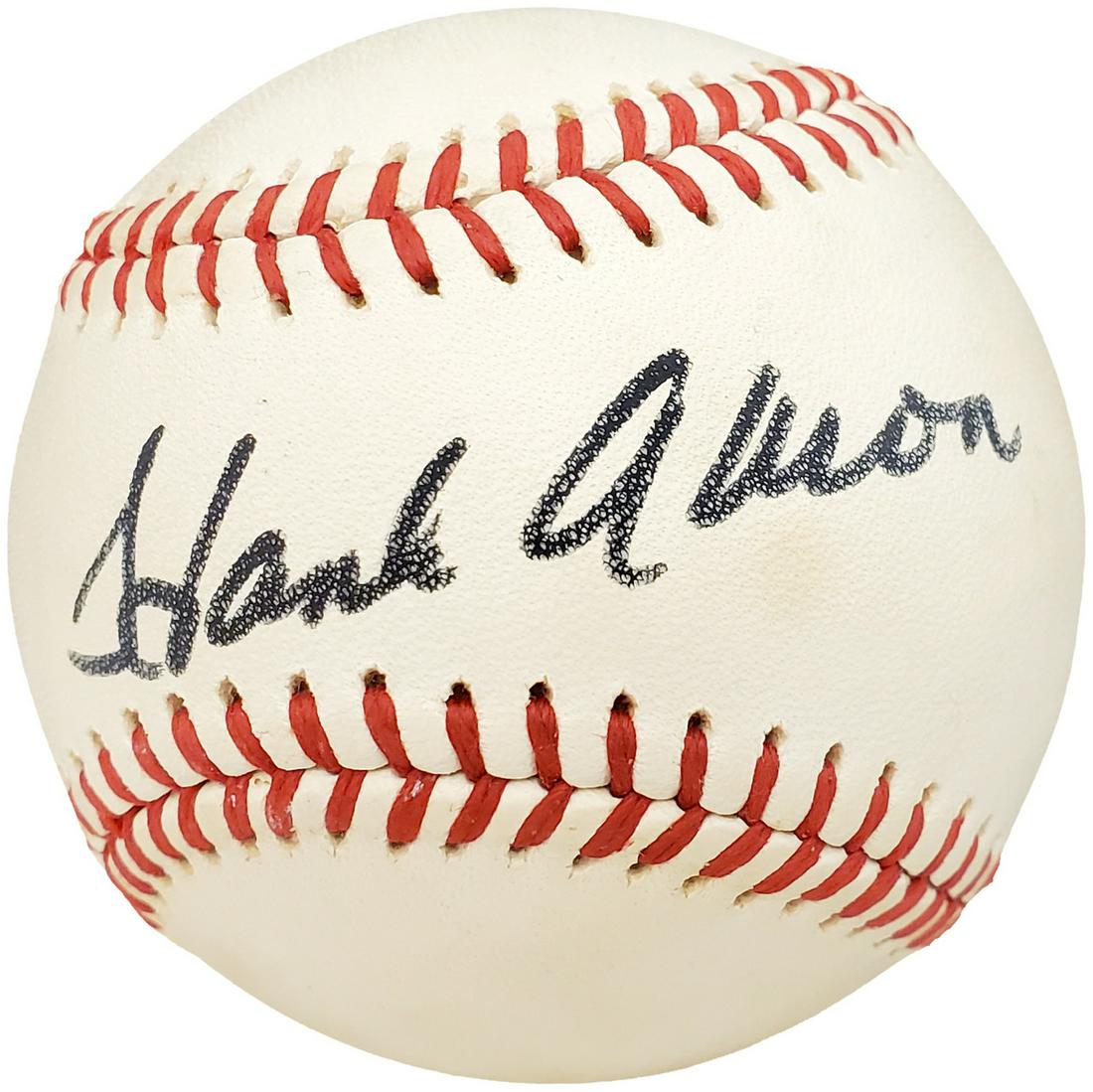 Hank Aaron Autographed Official NL Feeney Baseball (1 of 1)
