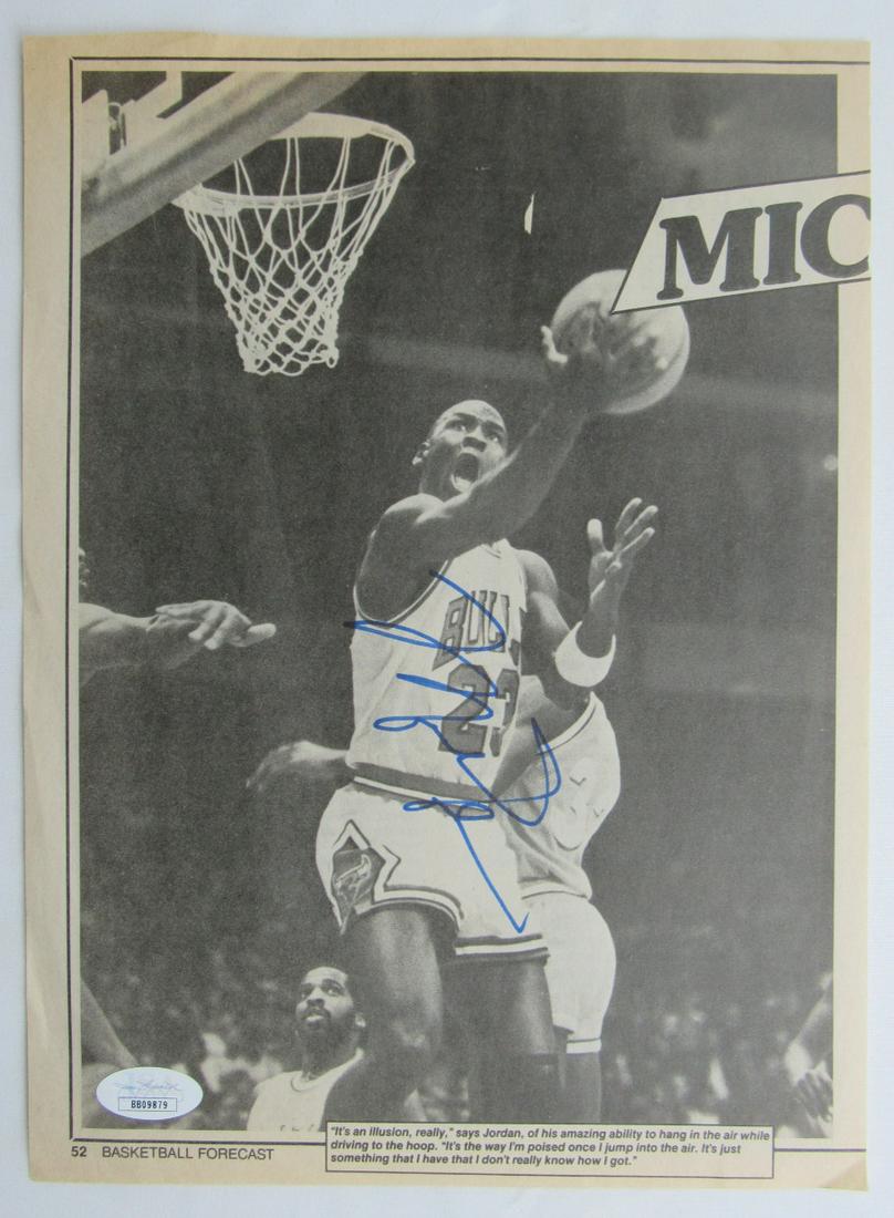 Michael Jordan Signed 8x11 Newspaper Photo JSAÂ (1 of 2)