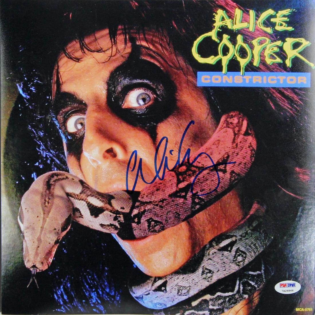 Alice Cooper Authentic Signed 12x12 Constrictor Album (1 of 1)
