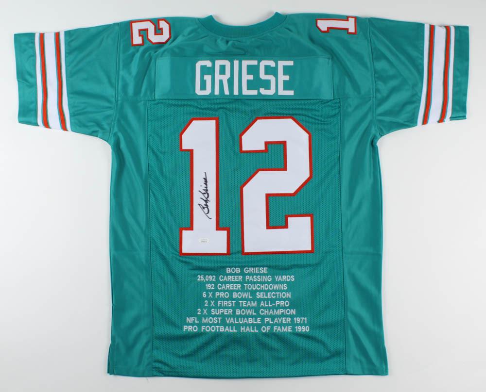 Bob Griese Signed Career Highlight Stat Jersey (JSA (1 of 1)