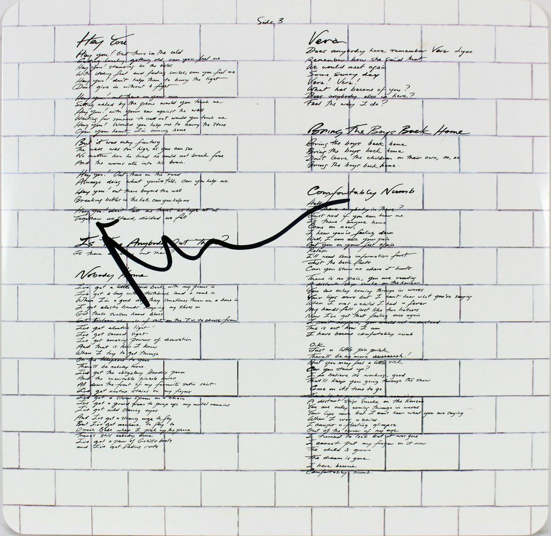 Pink Floyd Nick Mason Authentic Signed The Wall Album (1 of 1)