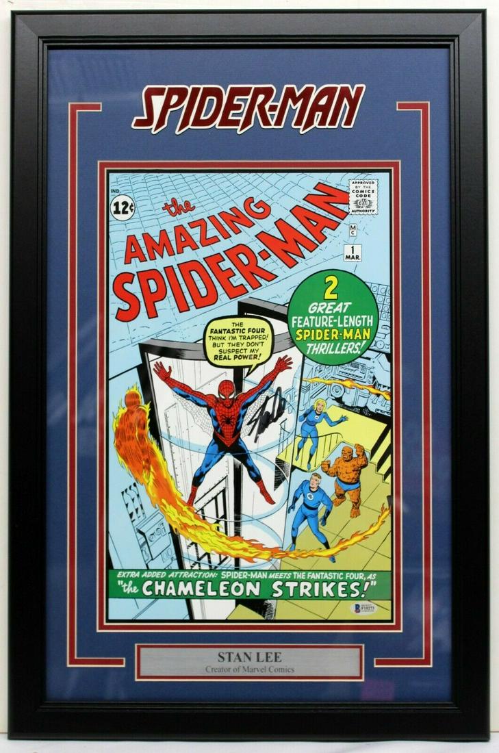 STAN LEE SIGNED MARVEL COMICS 11x17 "SPIDER-MAN" PHOTO (1 of 1)