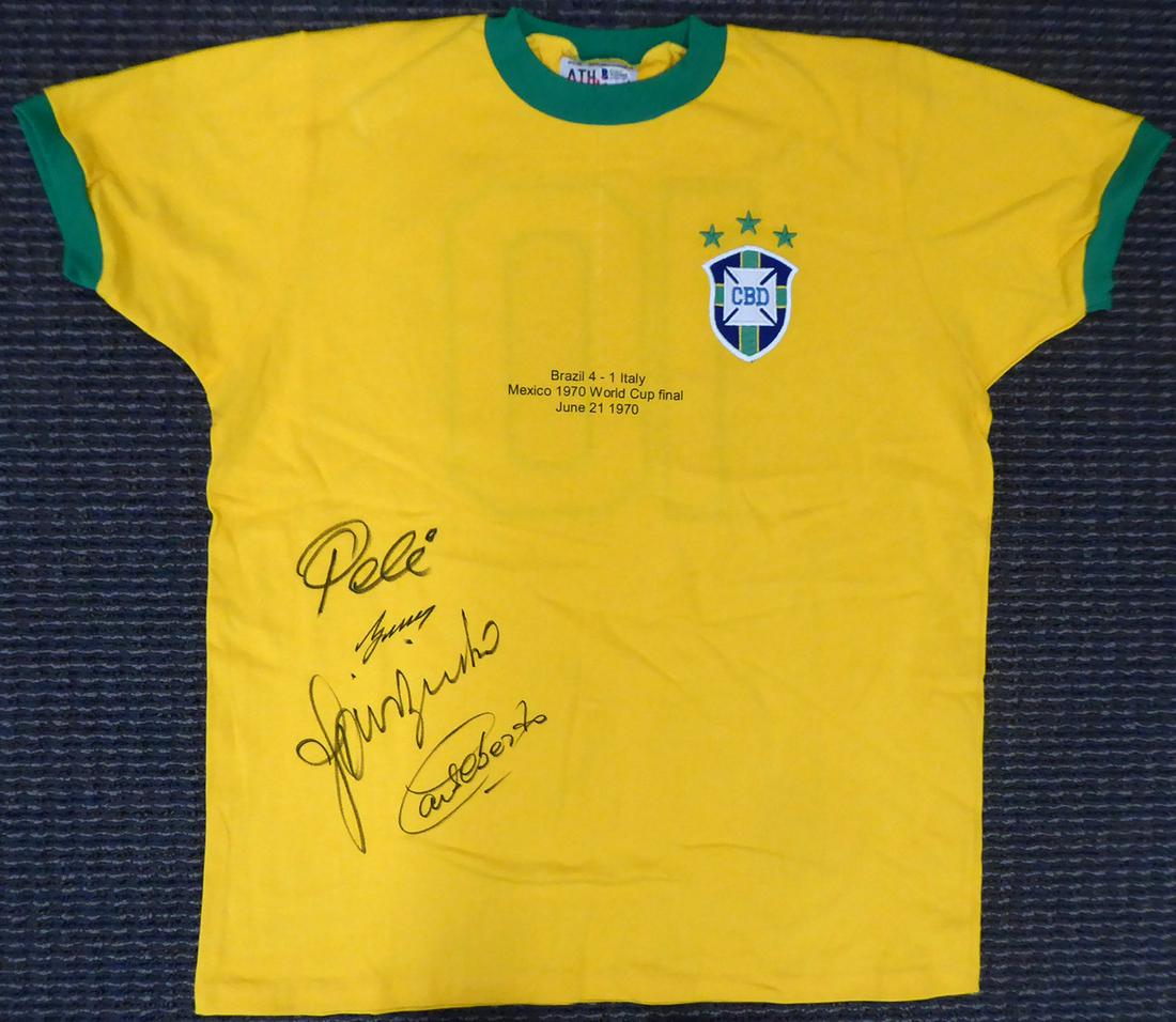1970 World Cup CBD Brazil Multi Signed Autographed (1 of 2)