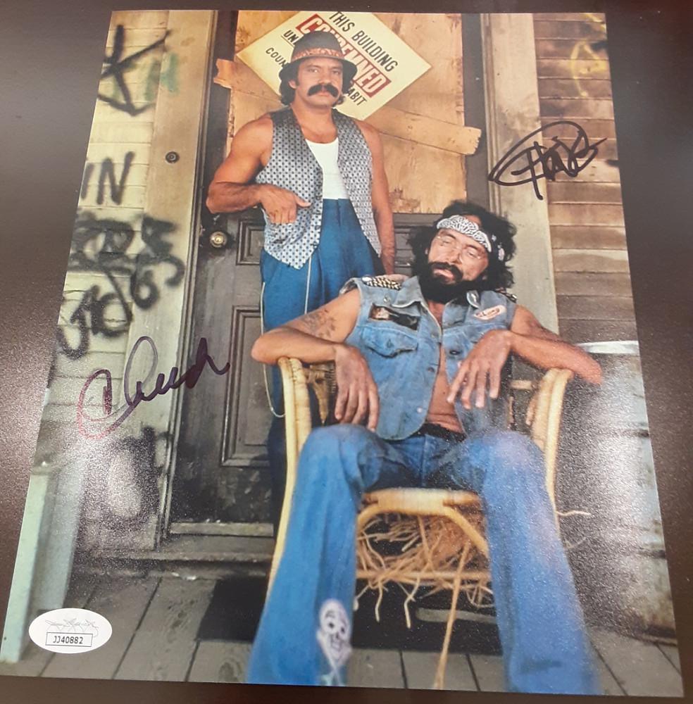 Cheech Marin & Tommy Chong Signed 8x10 Photo (JSA: Photo measures 8" x 10" in size and has been hand-signed Cheech Marin and Tommy Chong. The lot / autograph(s) includes an official James Spence Authentication (JSA) hologram for authenticity purposes.