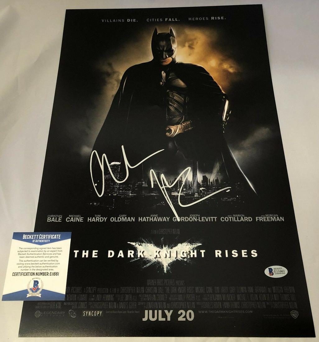 CHRISTIAN BALE SIGNED 12x18 POSTER BATMAN THE DARK (1 of 1)