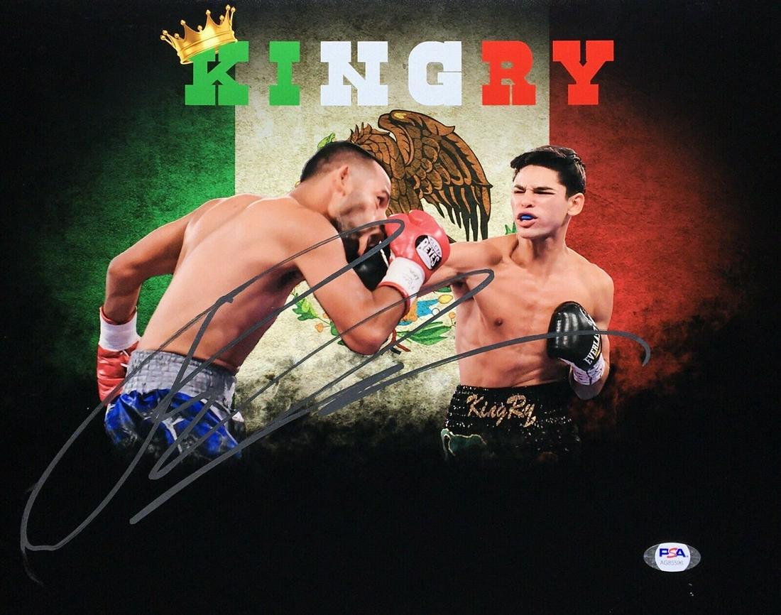 Ryan Garcia Signed 11x14 Photo *KingRy PSA AG85596: Ryan Garcia Signed 11x14 Photo *KingRy PSA AG85596