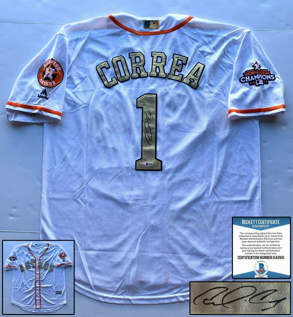 Houston Astros Carlos Correa Signed Jersey WS Champs (1 of 1)