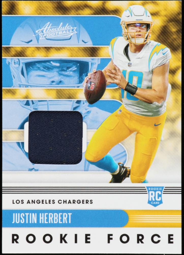 Justin Herbert 2020 Absolute Rookie Force Jerseys #3 (1 of 1)