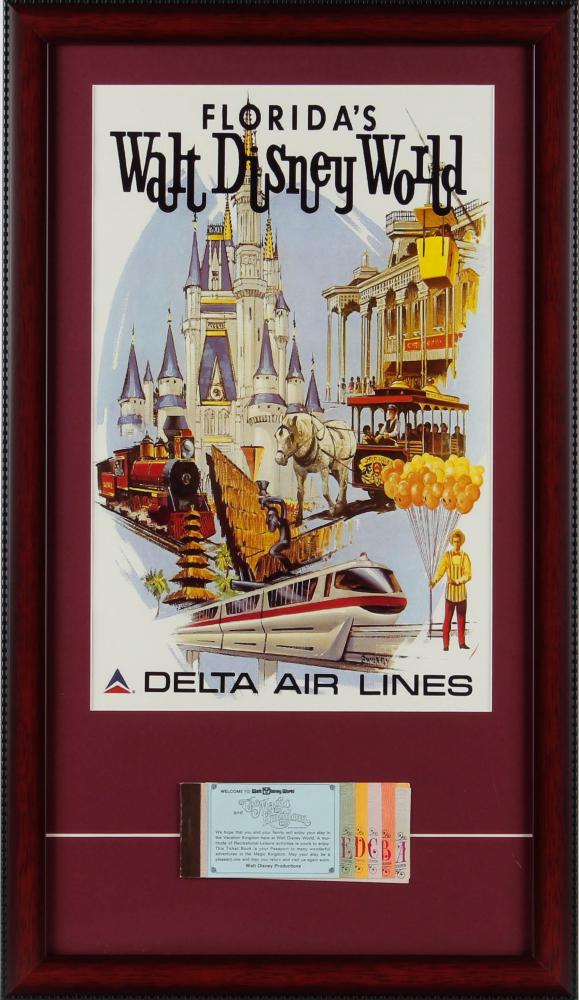 Walt Disney World 15x26 Custom Framed Print Display (1 of 1)