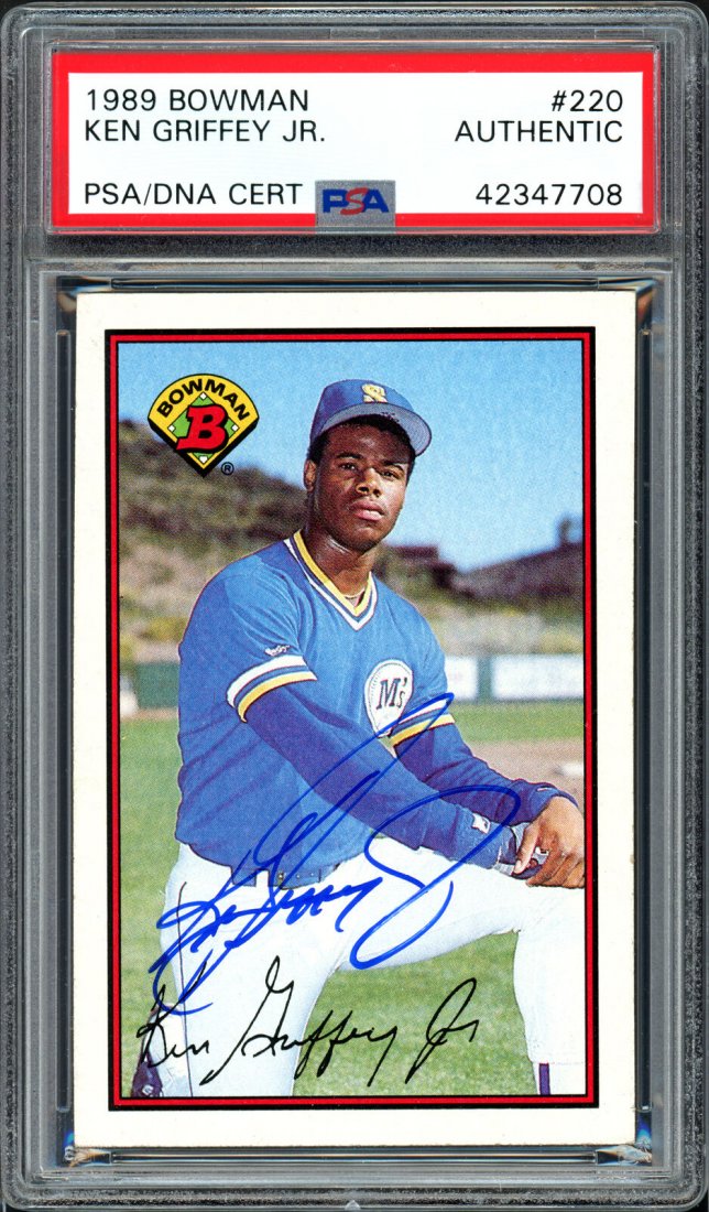 Ken Griffey Jr. Autographed and slabbed trading card (1 of 1)