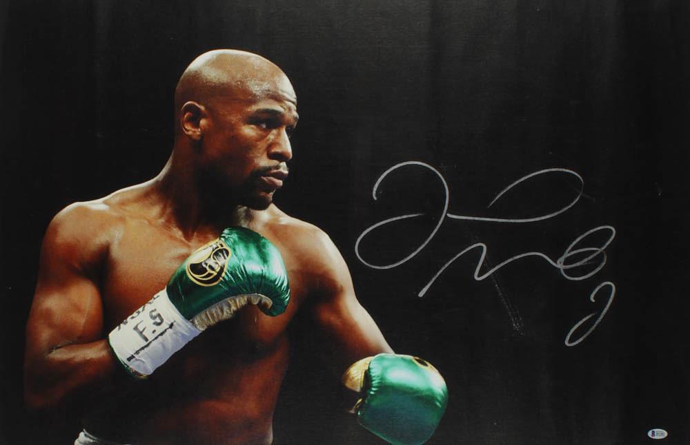 Floyd Mayweather Signed 27x43 Print On Canvas Display (1 of 1)