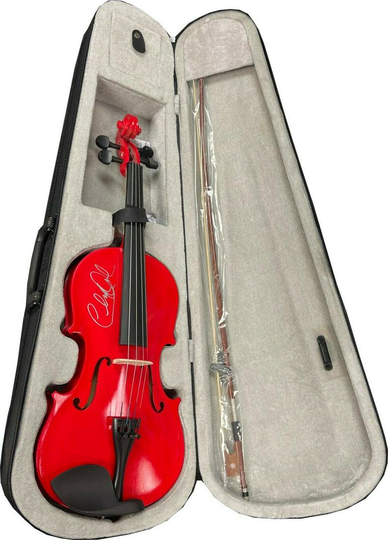 Charlie Daniels signed Full Size 4/4 Red Violin -JSA (1 of 2)