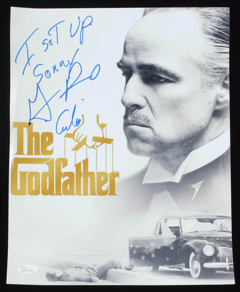 Gianni Russo Signed "The Godfather" 11x14 Photo: Photo measures 11" x 14" in size and has been hand-signed and inscribed by Gianni Russo (Carlo Rizzi).The lot / autograph(s) includes an official James Spence Authentication (JSA) hologram and matchin