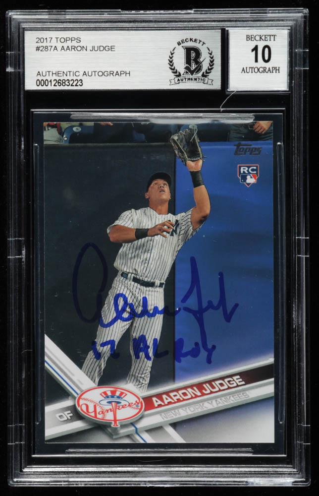 Aaron Judge Signed 2017 Topps #287A RC Inscribed "17 AL (1 of 1)