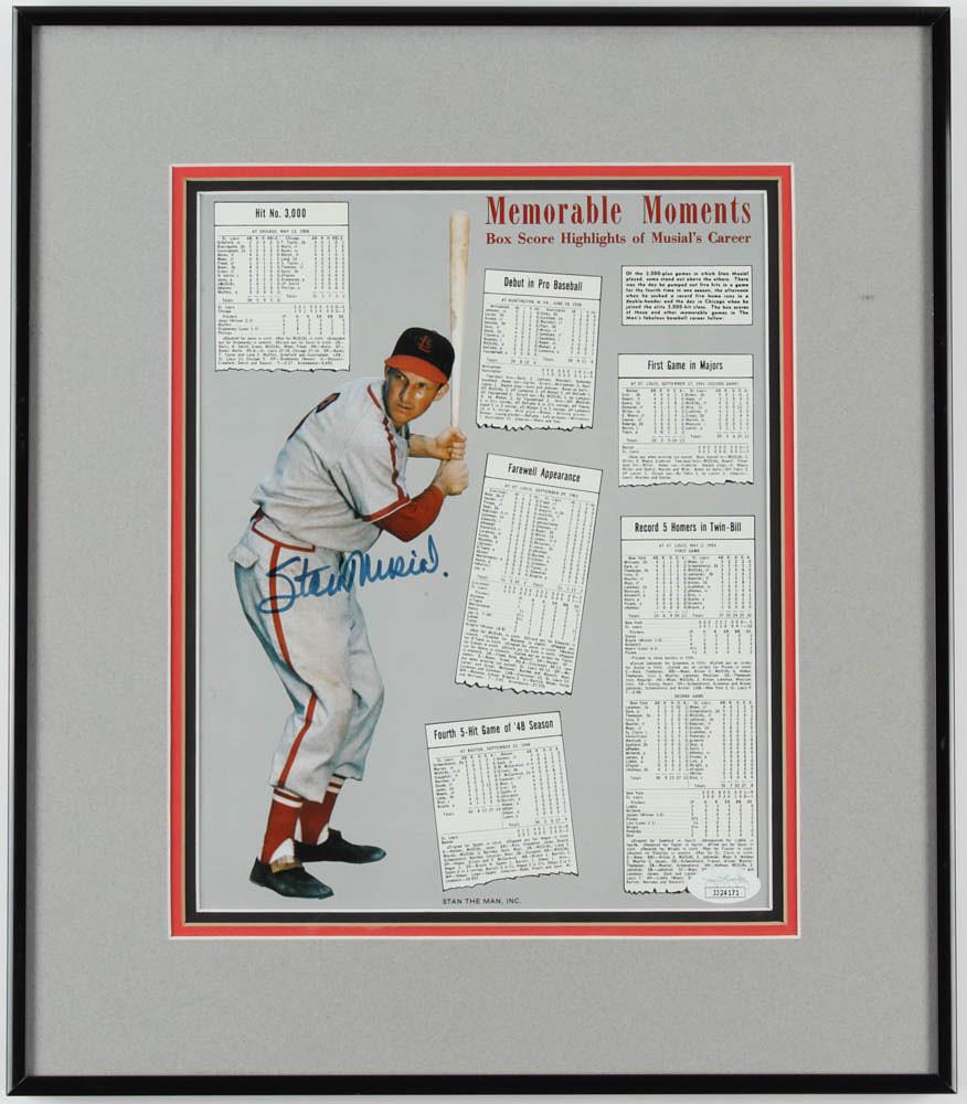 Stan Musial Signed Cardinals 13x15 Custom Framed Print (1 of 1)