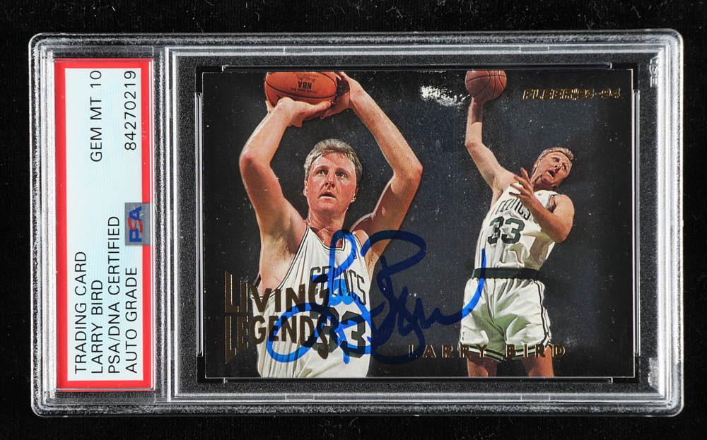 Larry Bird Signed 1993-94 Fleer Living Legends #2 (PSA (1 of 1)