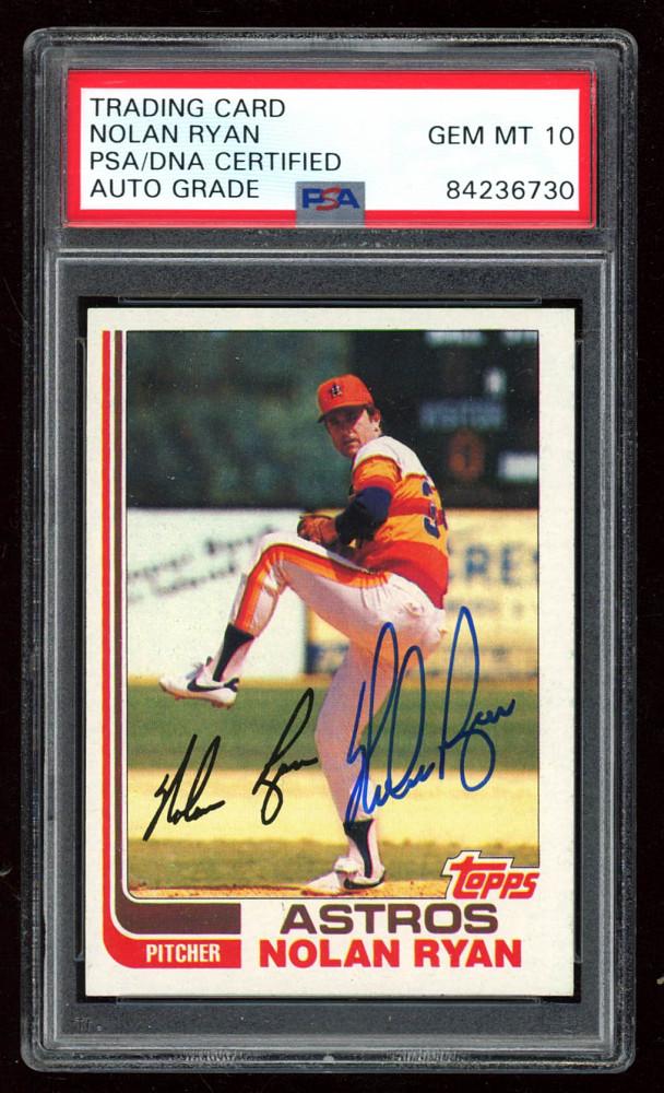 Nolan Ryan Signed 1982 Topps #90 (PSA Encapsulated) (1 of 1)