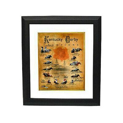 Kentucky Derby Champs signed 16x20 Photo Framed 8 sigs: Kentucky Derby Champs signed 16x20 Photo Framed 8 sigs