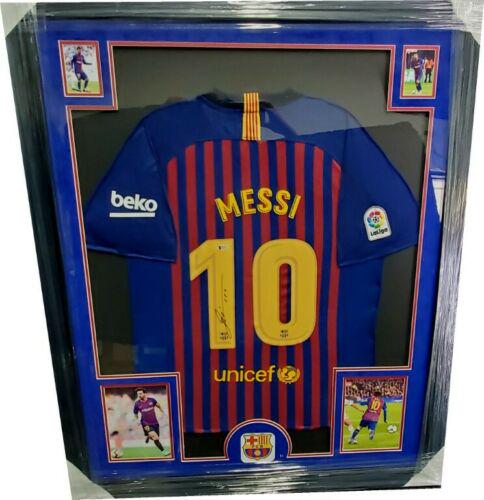 Lionel Messi Hand Signed Autographed Unicef Jersey: Lionel Messi Hand Signed Autographed Unicef Jersey Custom Framed Beckett Sticker