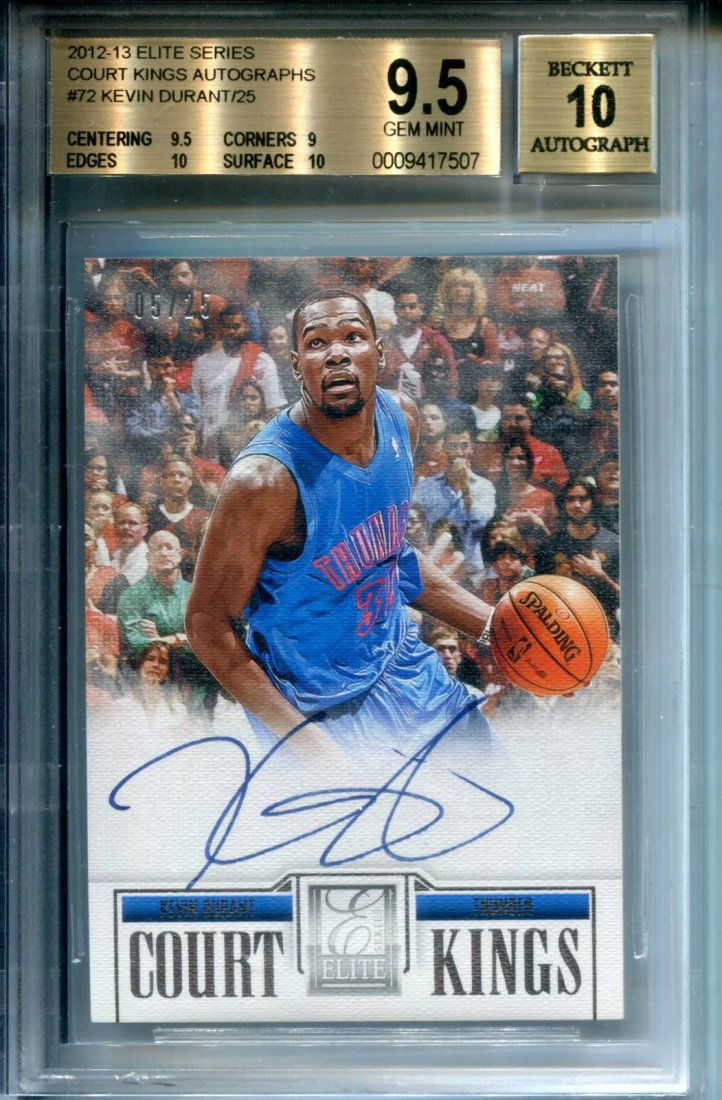 Kevin Durant Autographed 2012-13 Panini Elite Court (1 of 1)
