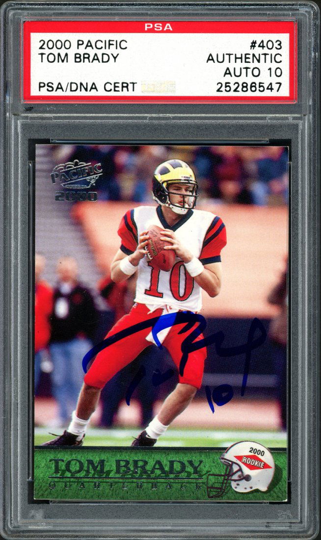 Tom Brady Autographed 2000 Pacific Rookie Card #403 New (1 of 1)