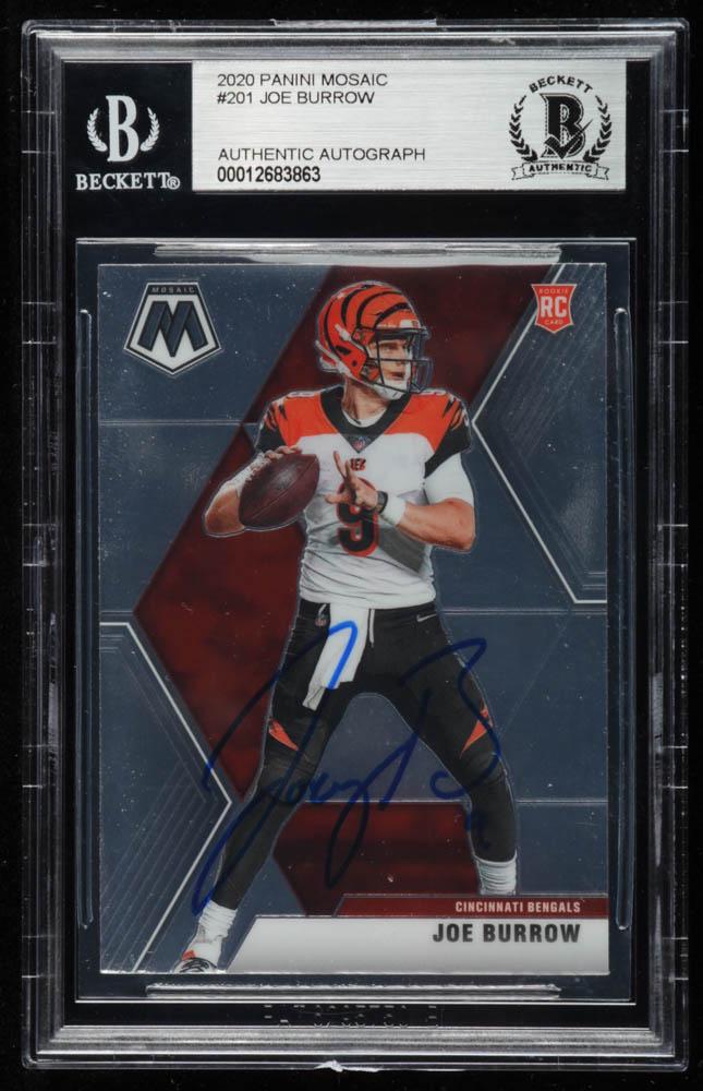 Joe Burrow Signed 2020 Panini Mosaic #201 RC (BGS (1 of 1)