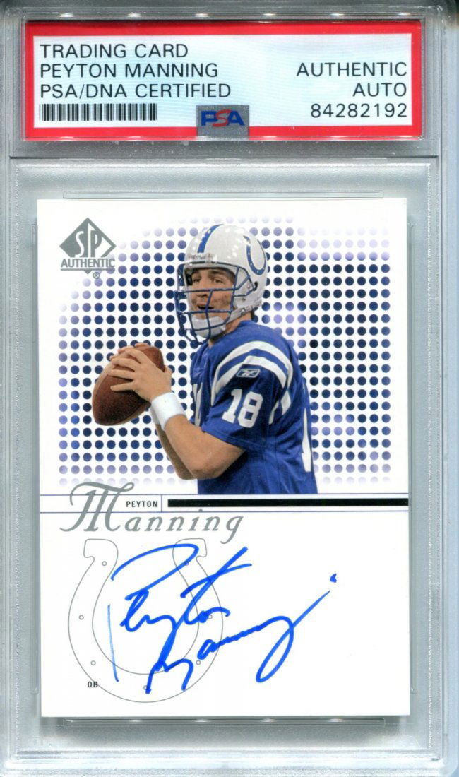 Peyton Manning Autographed 2002 Upper Deck Sp Card (1 of 1)