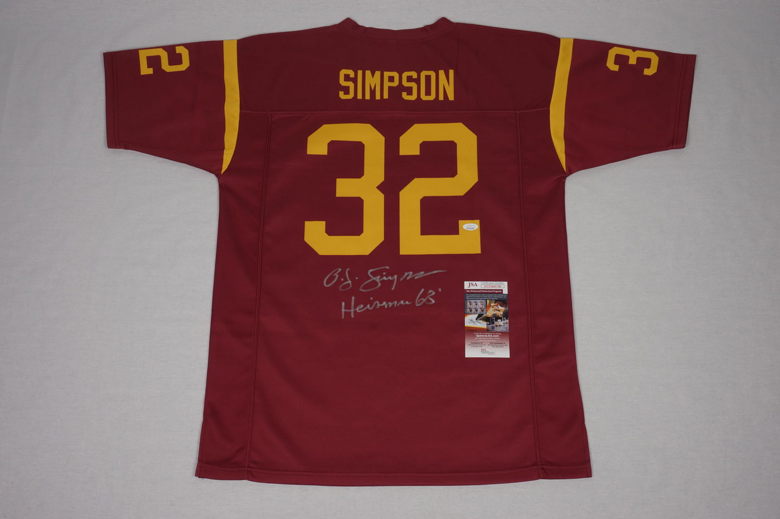 OJ Simpson Signed and inscribed Bills Jersey JSA COA (1 of 1)