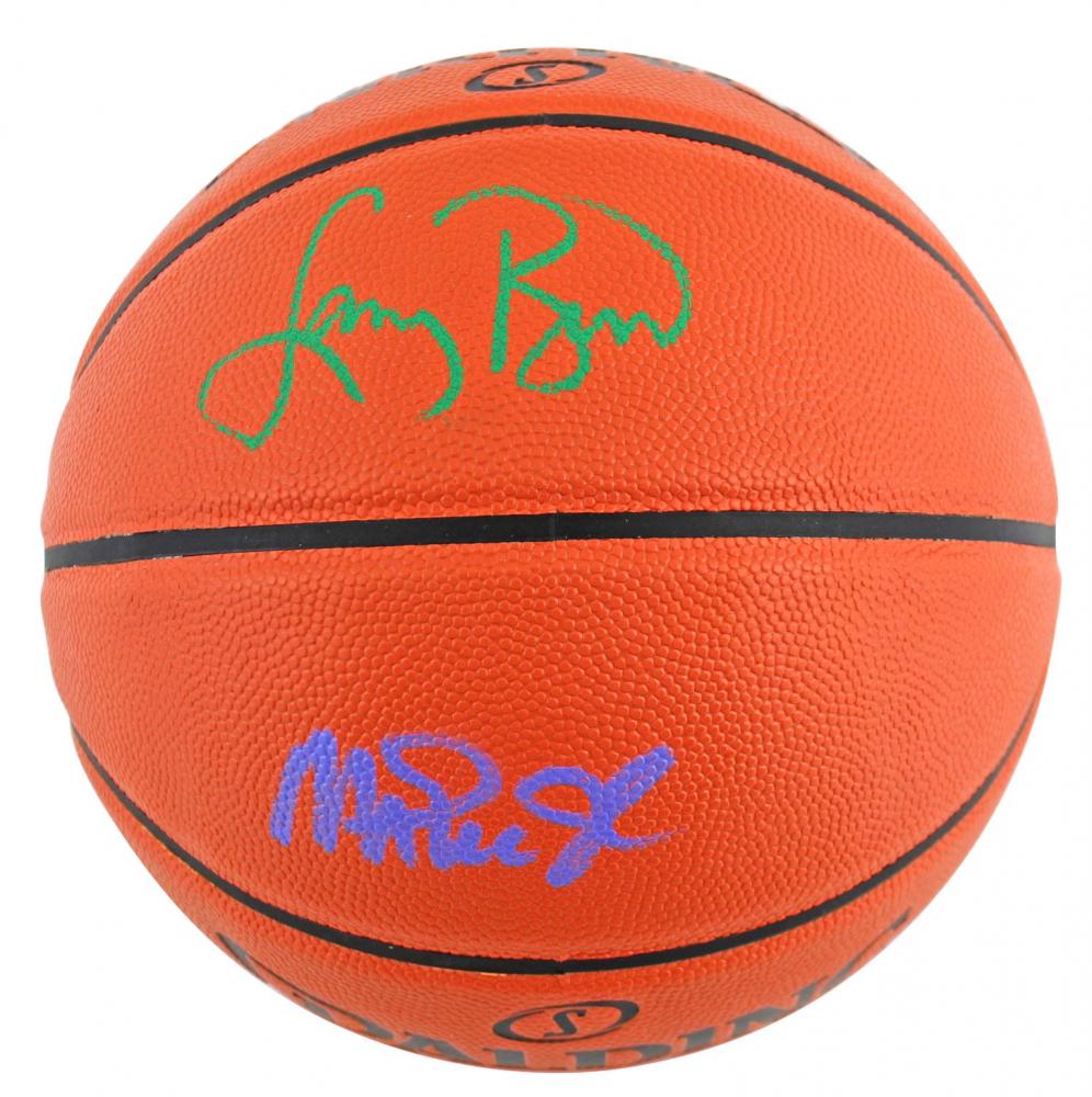 Larry Bird & Magic Johnson Signed NBA Game Ball Series (1 of 1)