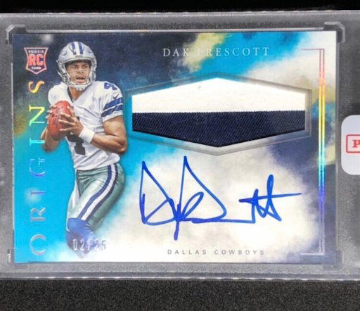 Dak Prescott Origins RPA Rookie Patch AUTO /25 DALLAS (1 of 1)