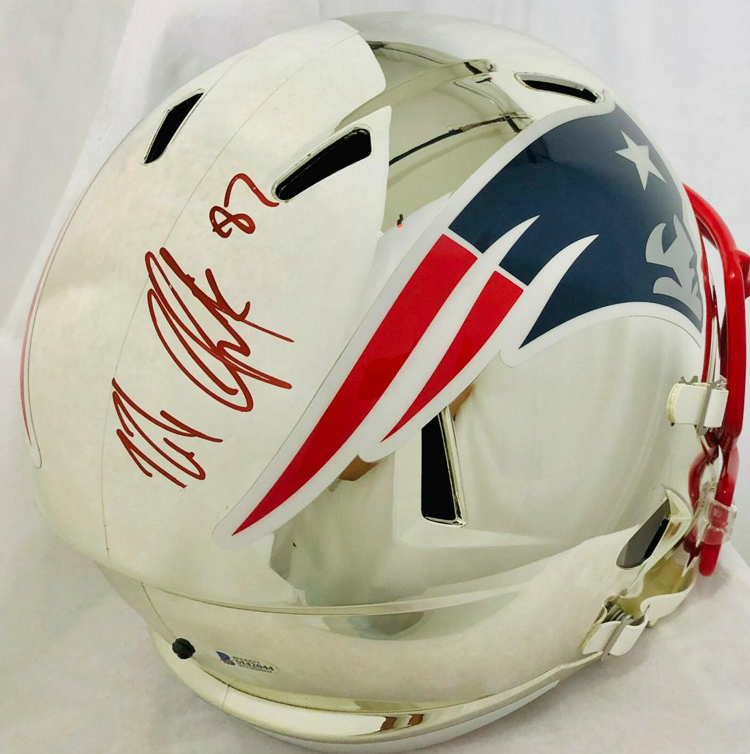 Patriots Rob Gronkowski Signed FS Chrome Replica (1 of 1)