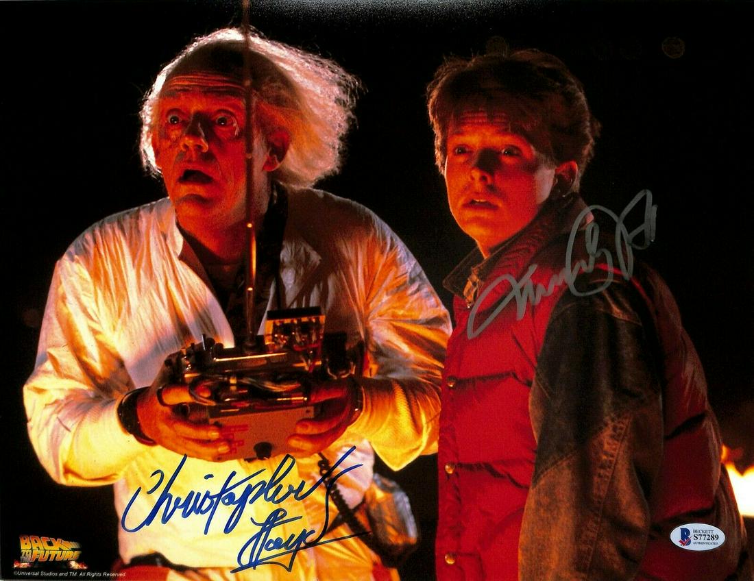 MICHAEL J FOX & CHRISTOPHER LLOYD Signed "BACK TO THE (1 of 1)