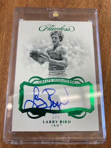 2019-20 Panini Flawless Larry Bird On Card Auto Premium (1 of 1)