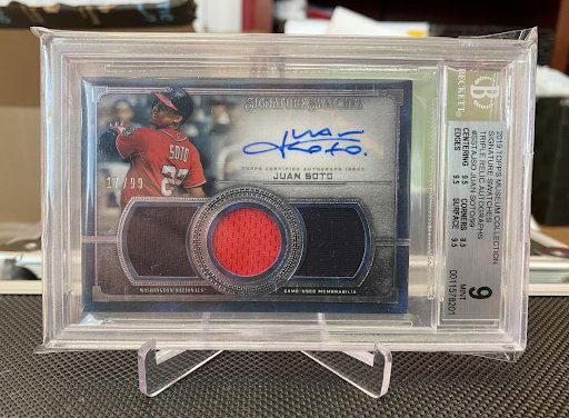 2019 Topps Museum JUAN SOTO AUTO PATCH /99 BGS 10 AUTO (1 of 2)